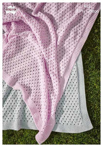 Baby Patterns: Heirloom - 452 - 8 ply Lace Cot Blanket Pattern