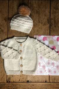 Baby Patterns: Baby Cakes - BC109 - Scottie Cardi and Hat Pattern