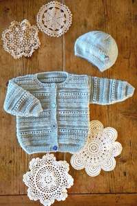 Baby Patterns: Baby Cakes - BC105 - Carmel Cardi and Hat Pattern
