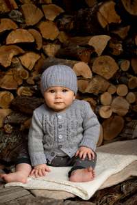 Baby Patterns: Baby Cakes - BC55 - Jasper Cardi and Beanie Pattern