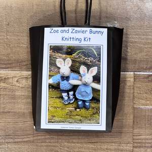 Zoe and Zavier Bunny Knitting Kit