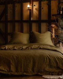 Bedding: LE LIN OLIVE DUVET