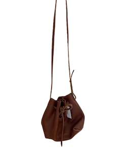 Accessories: LEATHER TIE HANDBAG