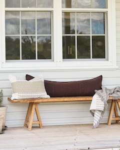 LUCA LINEN LONG LUMBAR - CHOCOLATE