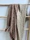 Hugo Knotted Fringe Linen Throw