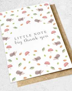 Greeting Card: LITTLE NOTE BIG THANK YOU - GIFT CARD