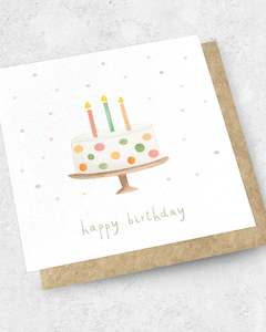 HAPPY BIRTHDAY CAKE - GREETING CARD