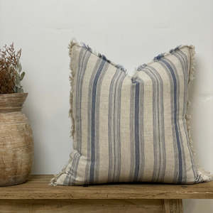 ERIKA CUSHION COVER WITH BLUE HORIZON STRIPE