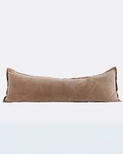 Cushions: EVELYN VELVET LONG LUMBAR COVER - NATURAL