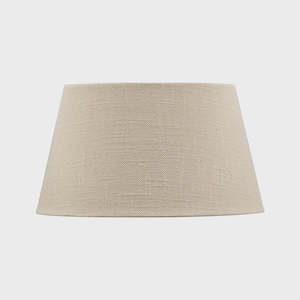 BEIGE WOVEN LINEN STYLE 41CM TAPERED DRUM LAMPSHADE