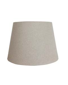 RAW LINEN TALL DRUM 46CM LAMPSHADE
