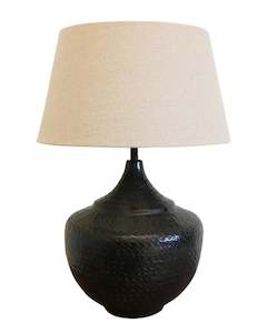 Lighting: SARAJAVO LAMP BASE BLACK/BRONZE FINISH