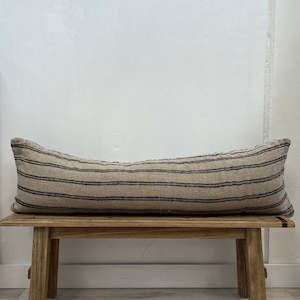 New Arrivals: Angaston Handloomed Cushion with Black Stripe