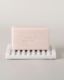 White Marble Rectangle Stripped Soap Dish