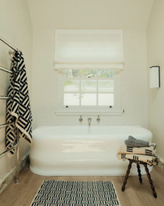 Bathroom: WILLIS POOL TOWEL - SAND & NOIR
