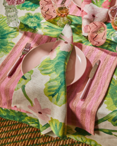 GERANIUM MULTI LINEN NAPKINS