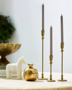 Homeware: EDDIE GOLD CANDLE STICK HOLDER