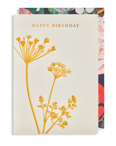 HAPPY BIRTHDAY YELLOW FLOWER - GREETING CARD