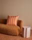BOLD STRIPE - PEACH LINEN CUSHION COVRT 60x60
