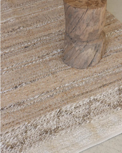 LOOM WOVEN RUG - EARTH AND IVORY