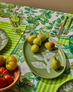 Bonnie And Neil In The Garden Pre Order: VINES OVAL PLATE - GREEN