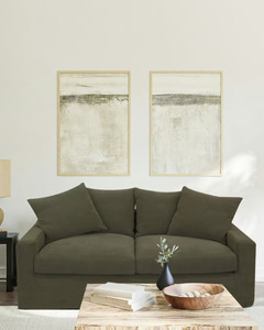 LUCCA TWO SEATER SOFA - OLIVE