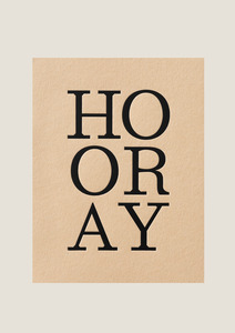 Gifting: HOORAY - SHORT TALK GREETING CARD