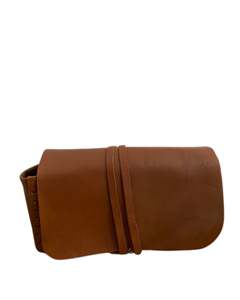 LEATHER WRAP COSMETIC BAG