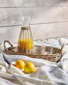 Kitchen Glassware: RIVIERA OVAL WICKER TRAY - SMALL