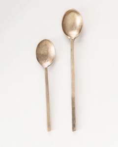 BRASS SPOON WITH SQUARE HANDLE