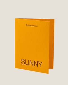 Gifting: BIRTHDAY FORECAST: SUNNY - SHORT TALK GREETING CARD