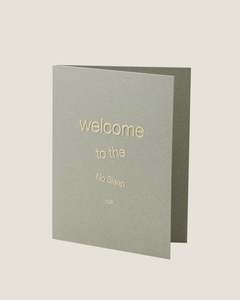 Gifting: WELCOME TO THE NO SLEEP CLUB - SHORT TALK GREETING CARD