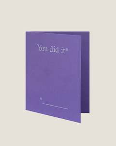 Gifting: YOU DID IT - SHORT TALK GREETING CARD