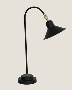 BUREAU DESK LAMP IN BRASS & BLACK FINISH