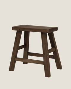 PARQ RECTANGLE STOOL - WALNUT
