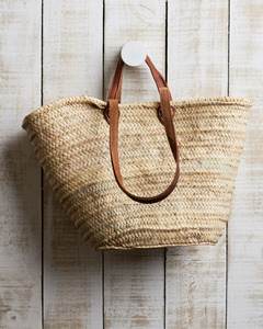 Accessories: THE NEW YORKER - FRENCH MARKET BASKET W/ DOUBLE LENGTH HANDLE