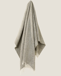 All: HERRINGBONE NEW ZEALAND WOOL THROW - VINTAGE GREY