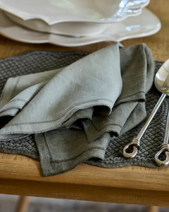 Kitchen Glassware: RILEY NAPKIN - OLIVE (4 PACK)