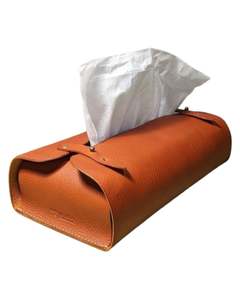 LEATHER TISSUE BOX COVER