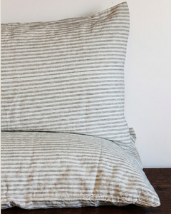 Bedding: LE LIN STD PILLOWCASE SET - DOUBLE PINSTRIPE