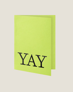YAY- SHORT TALK GREETING CARD