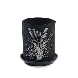 Jo Luping Design - Toetoe on Dark Grey - Eco felt Growbag - Think Eco