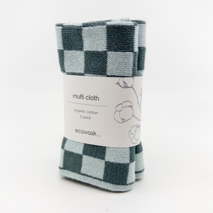 Multi Cloth - Sea Foam Cheque - Think Eco