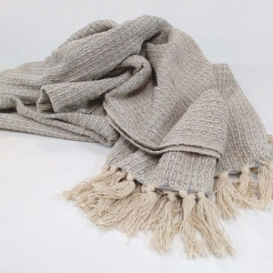 Waffle Weave Cotton Throw - GREY SOLD OUT - Think Eco