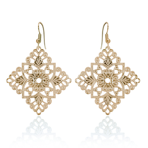 LACEY DIAMOND ROSE GOLD EARRINGS - Think Eco