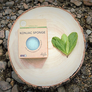Products: Konjac Sponge - Green Tea (To Purify Skin) - Think Eco
