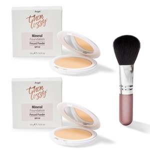 All: Pressed Mineral Makeup Foundation - Buy One Get One Free! + Free Flawless Fibre Brush