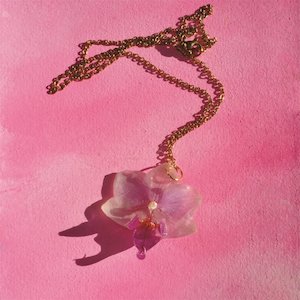 Orchid Necklace – SAMPLE - Botanical Jewellery The Third Room