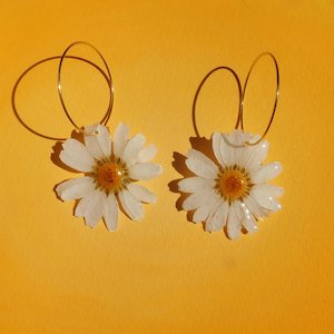 Daisy Hoops – SECONDS - Botanical Jewellery The Third Room