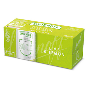 Vodka Rtds: Smirnoff Soda Lemon & Lime 10 pack